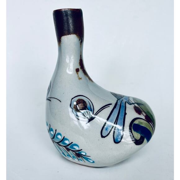 Vintage Ken Edwards El Palomar Tonala Bud Vase Mexican Pottery Scorpion Signed - Picture 3 of 7